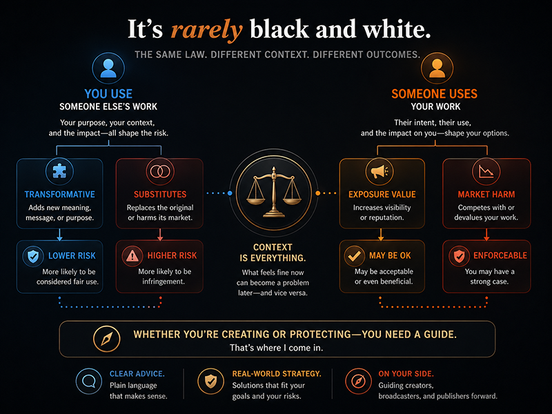 Context determines fair use and infringement risk